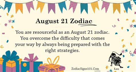 21 august zodie|August 21 Zodiac: Birthday Horoscope, Personality